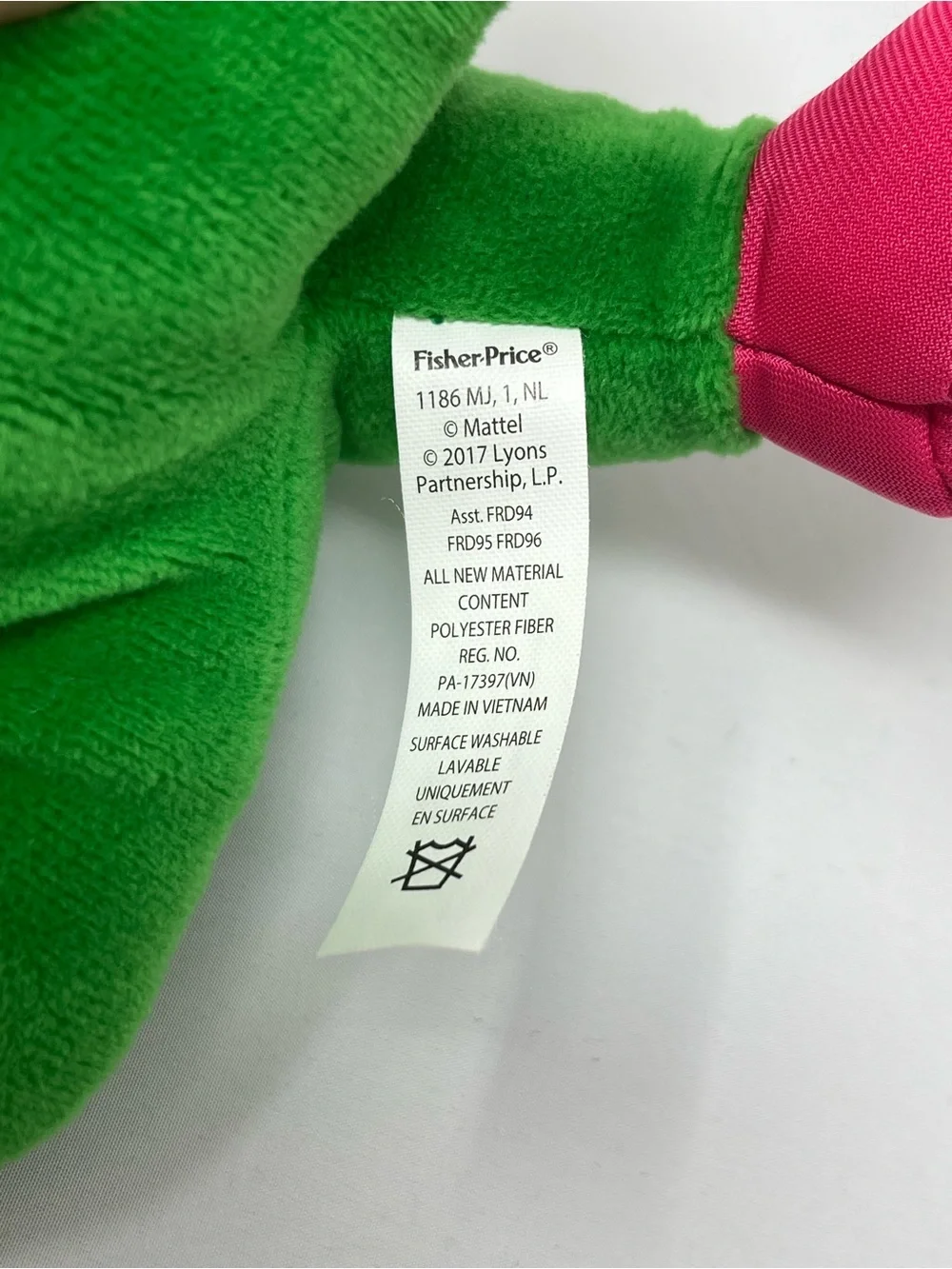 Baby Bop Singing Talking Plush Barney & Friends Fisher-Price Mattel 2017 11”